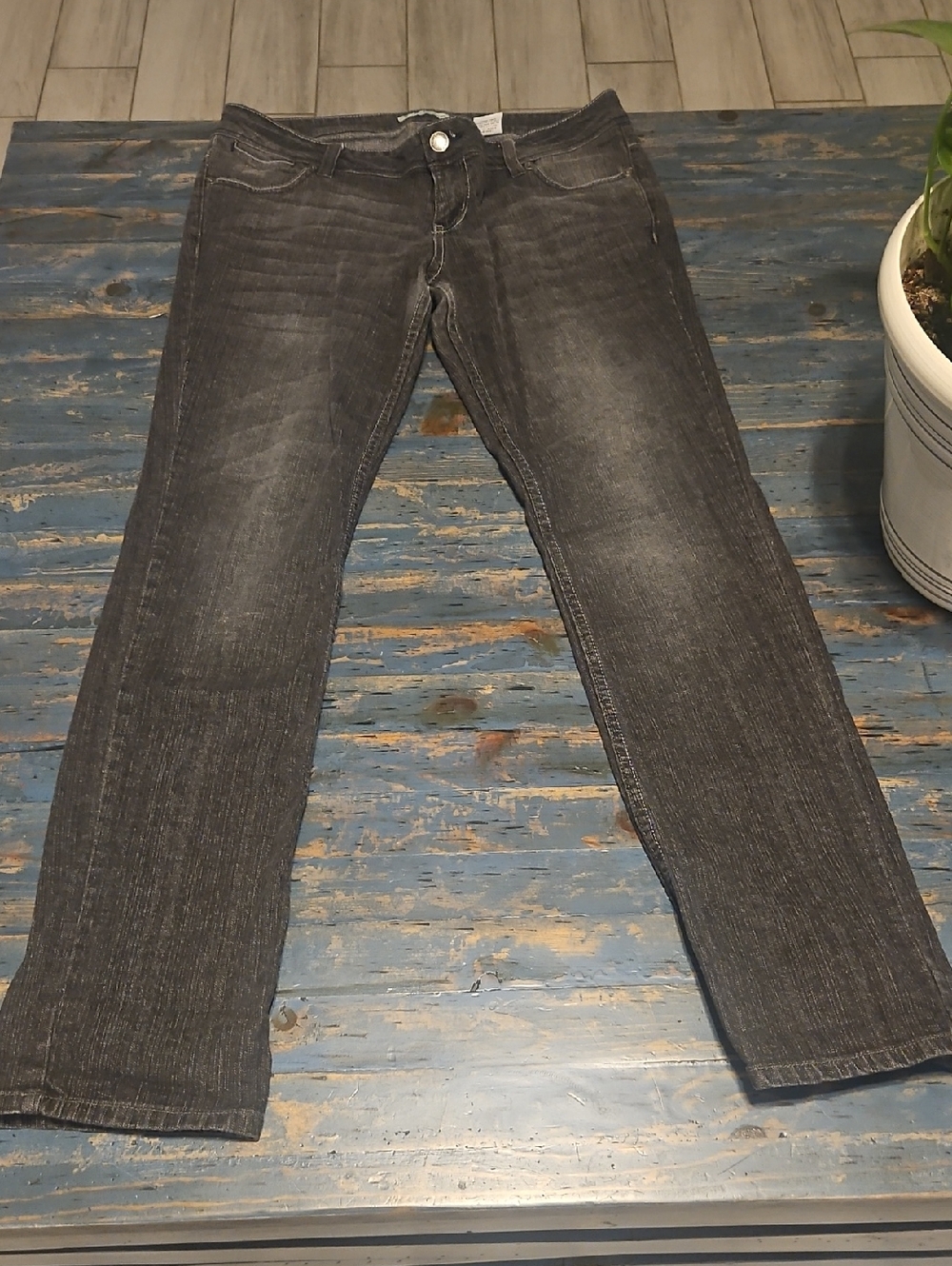 Paris Blues Women's Charcoal Straight-Leg Jeans